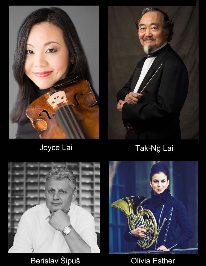 Joyce Lai, Concertmaster, Tak Ng Lai, Conductor