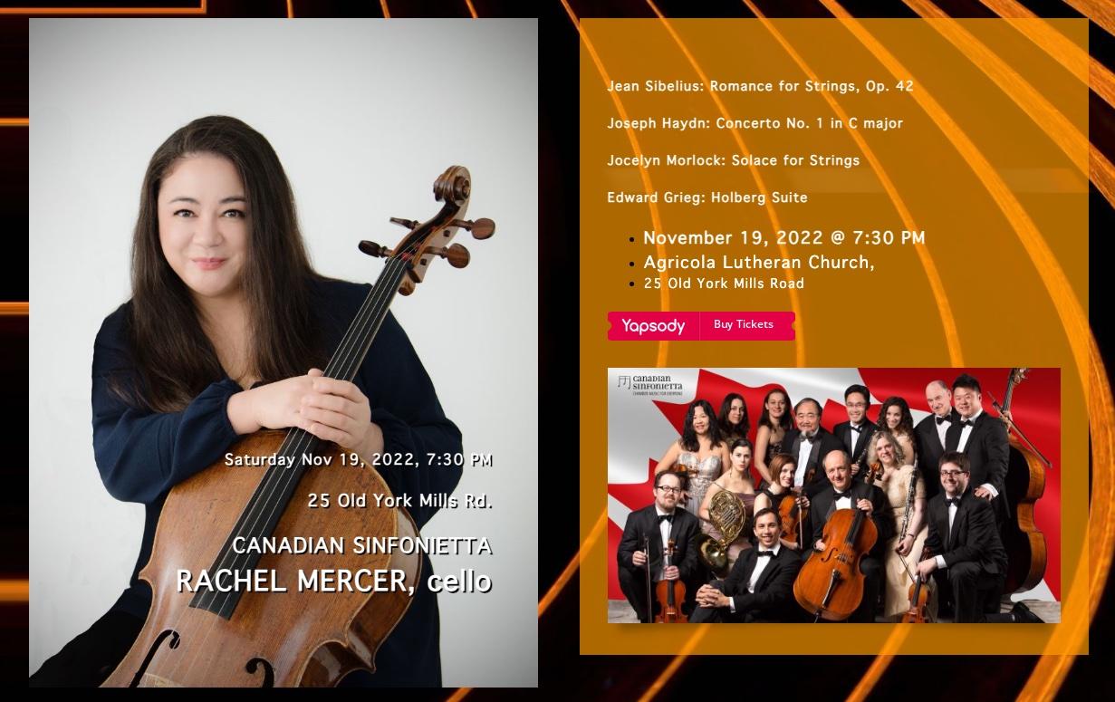 Rachel Mercer with Canadian Sinfonietta