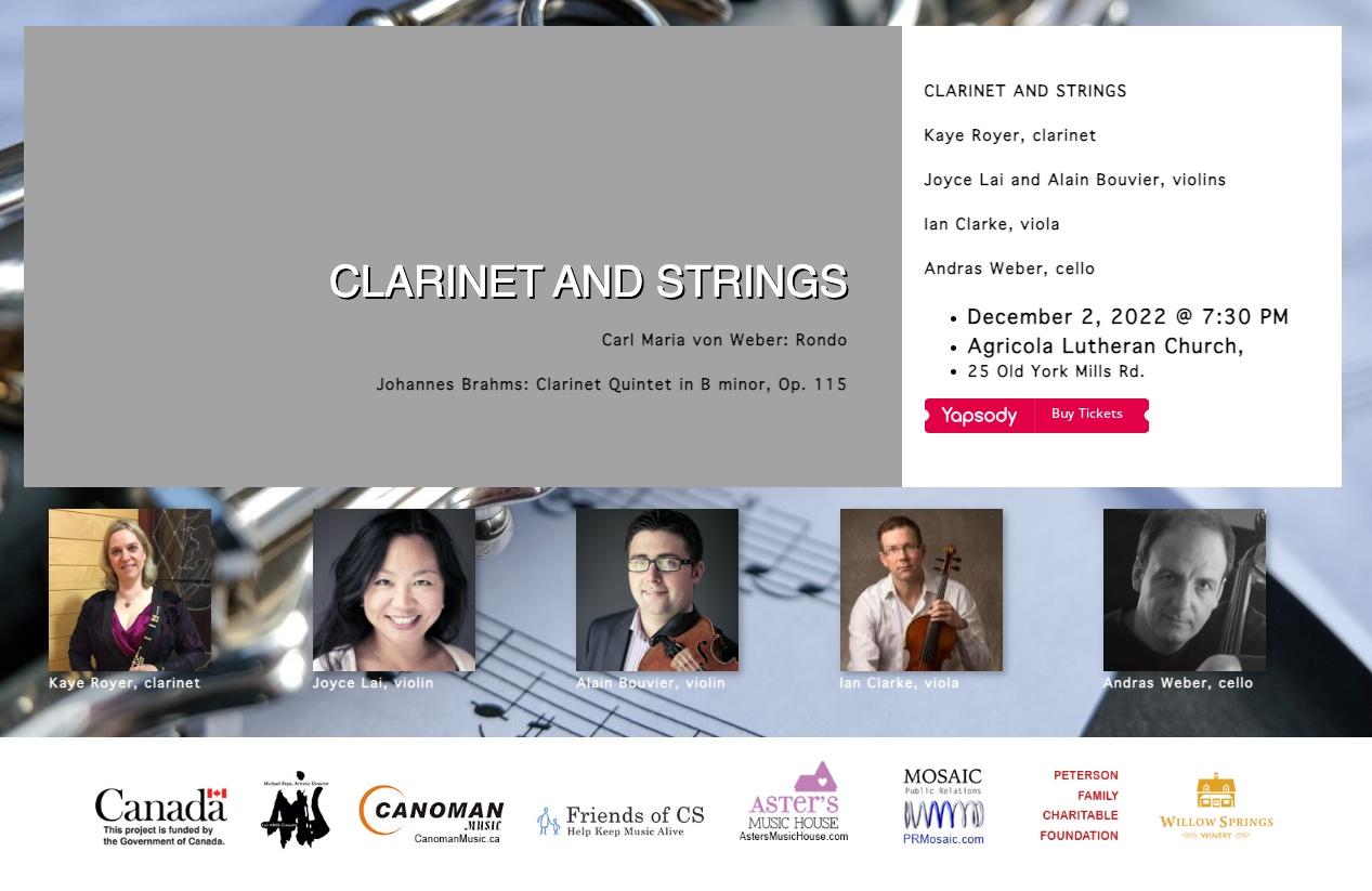 CLARINET AND STRINGS 2022